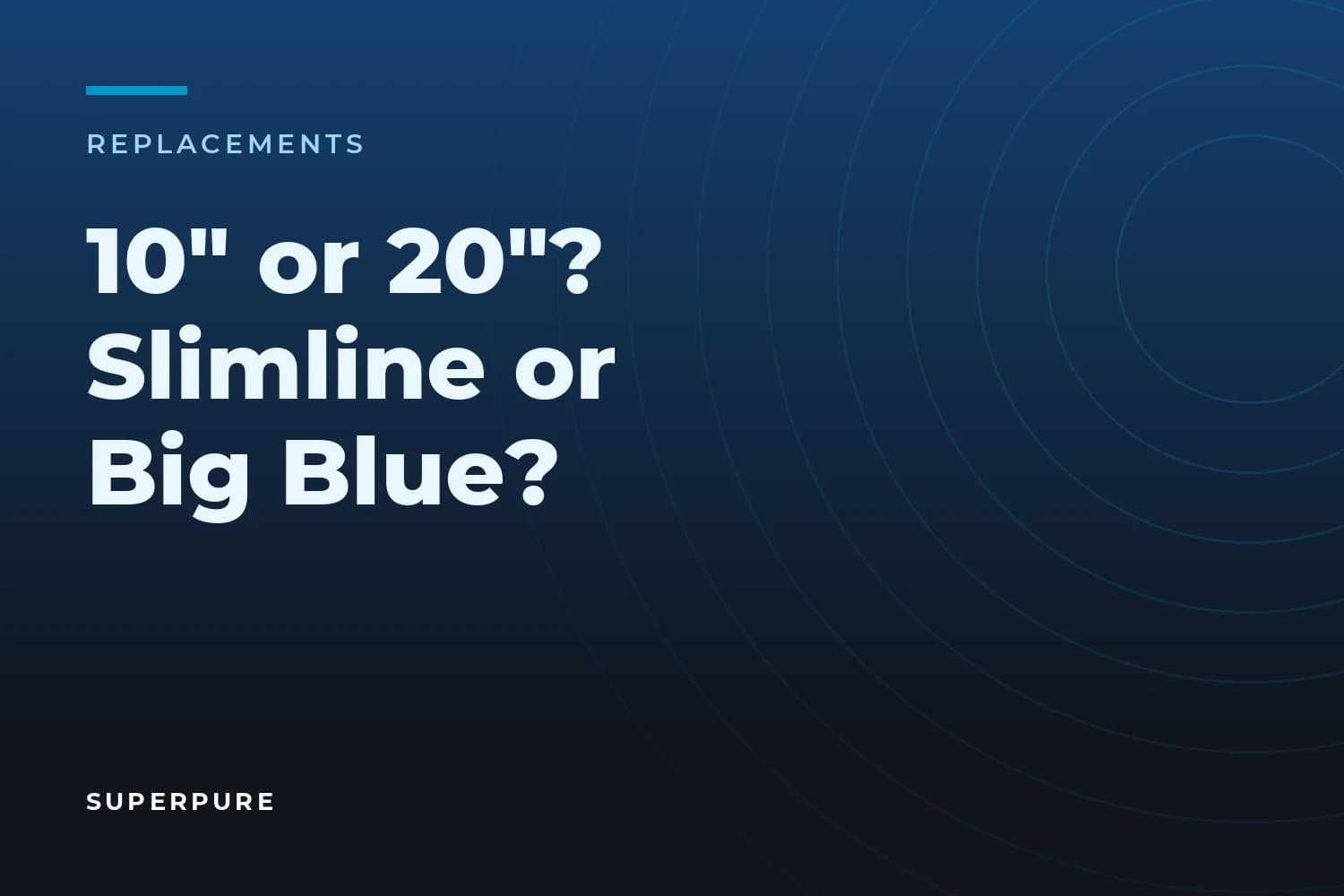 10-inch or 20-inch? Slimline or Big Blue?