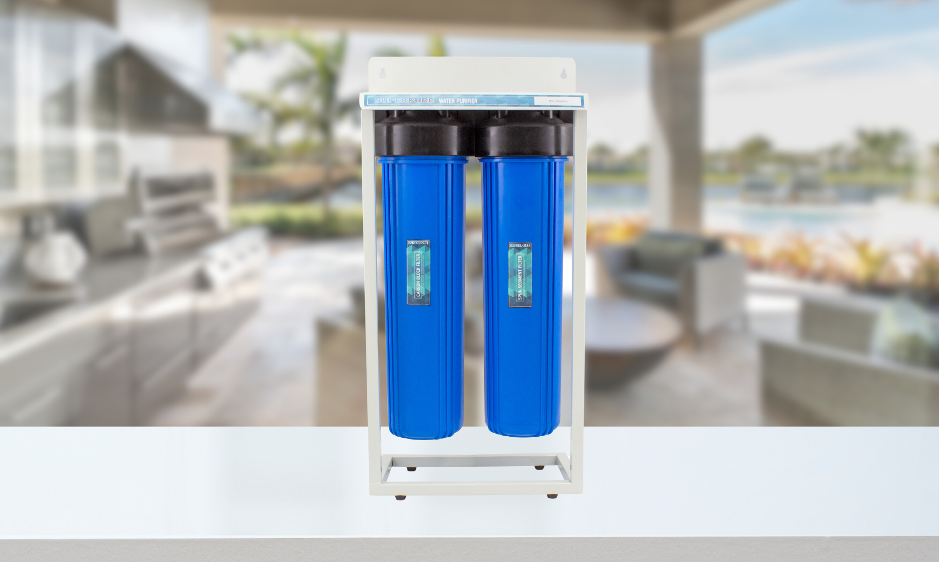 SUPERPURE 2-Stage Whole House Water Filtration System on Stand