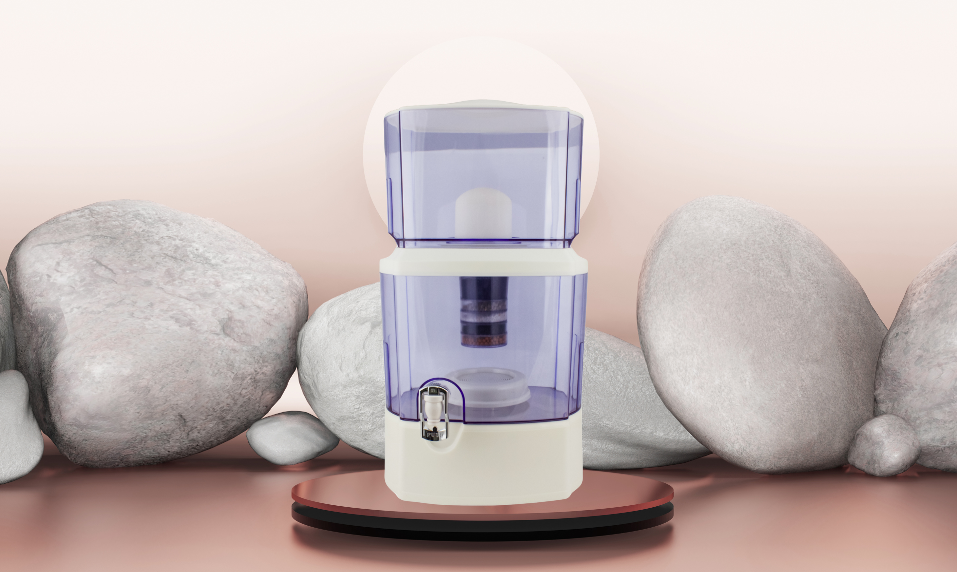 SUPERPURE 24L V2 Water Dispenser with Filters (Mineral Pot)