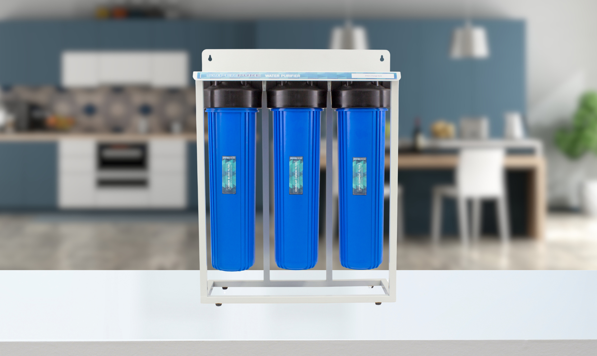 SUPERPURE 3-Stage Whole House Water Filtration System on Stand